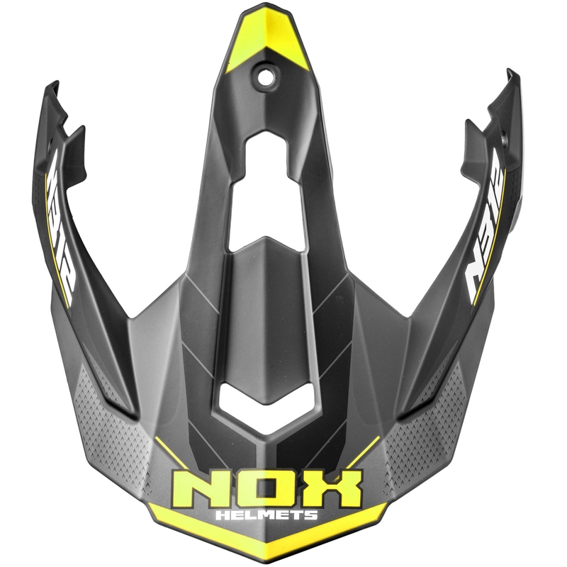 Motocikla ķiveres vizieris NOX N312 Vapor matēts melns-dzeltens