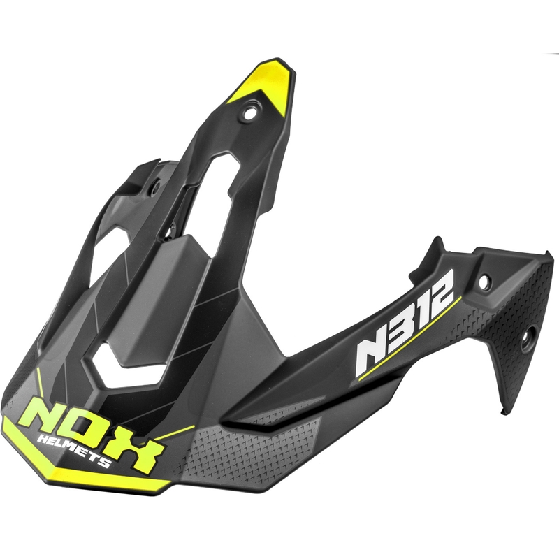 Motocikla ķiveres vizieris NOX N312 Vapor matēts melns-dzeltens