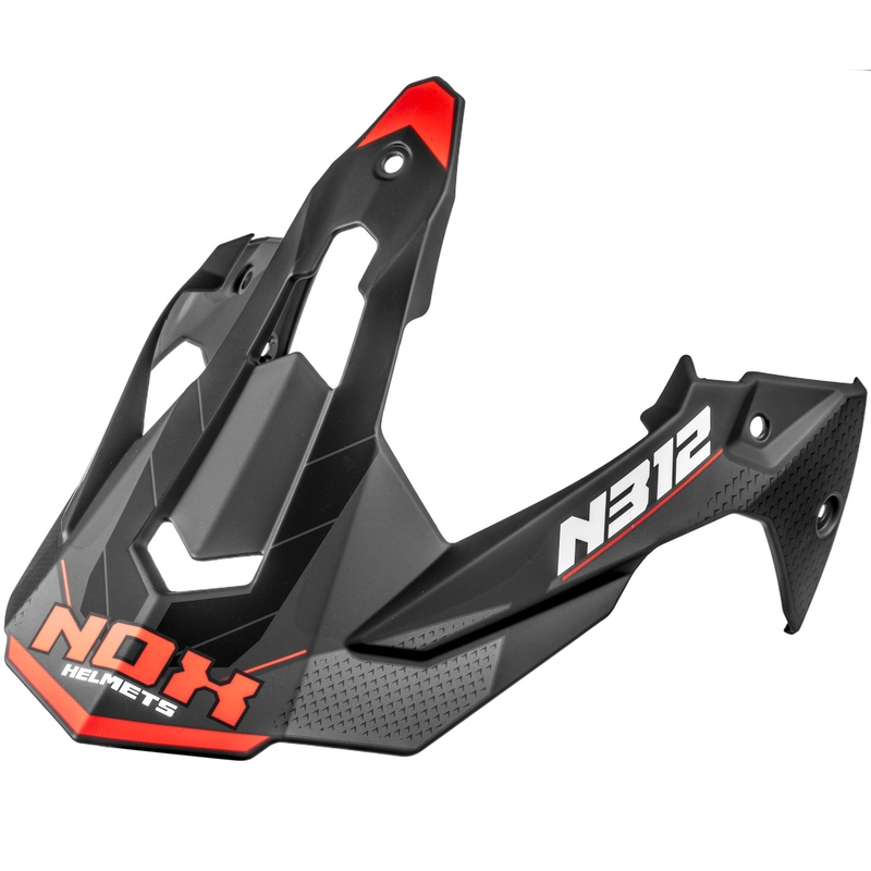 Motocikla ķiveres vizieris NOX N312 Vapor matēts melns-arkans