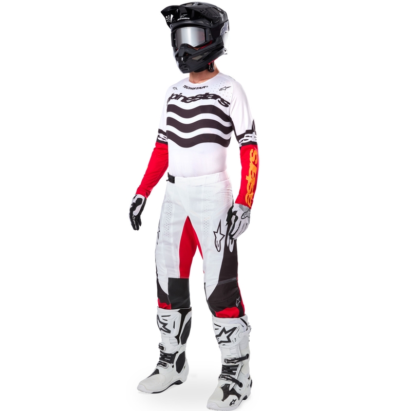 Alpinestars Techstar Limited Edition Deep melns-balts-fluo sarkans-oranžs motokrosa krekliņš