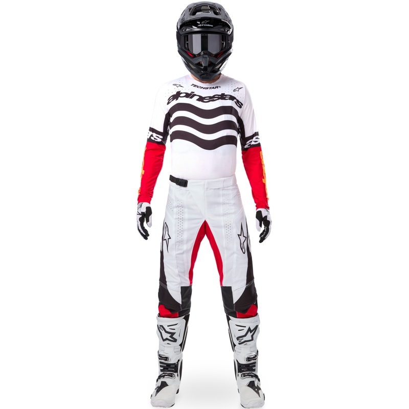 Alpinestars Techstar Limited Edition Deep melns-balts-fluo sarkans-oranžs motokrosa krekliņš