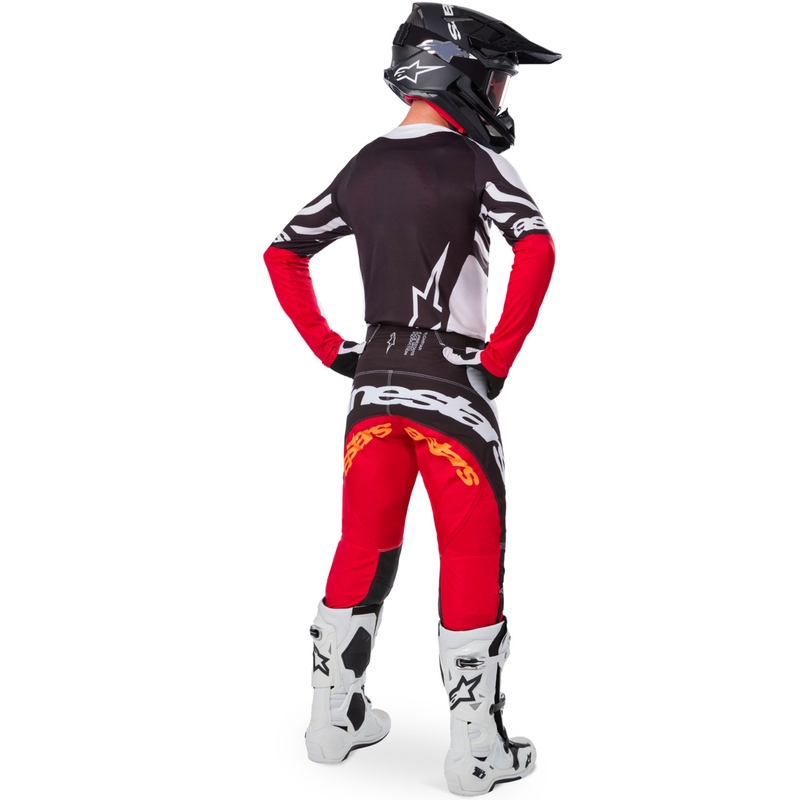 Alpinestars Techstar Limited Edition Deep melns-balts-fluo sarkans-oranžs motokrosa krekliņš