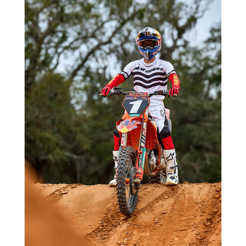 Alpinestars Techstar Limited Edition Deep melns-balts-fluo sarkans-oranžs motokrosa krekliņš