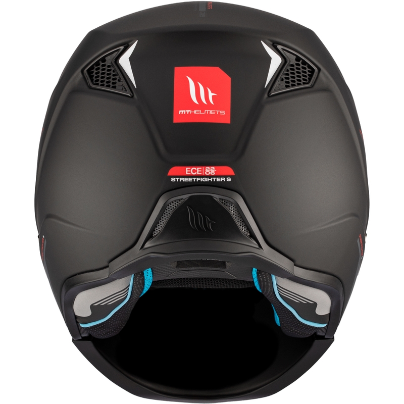 MT Streetfighter SV S Solid A1 atvērtā sejas ķivere ar masku melna matēta