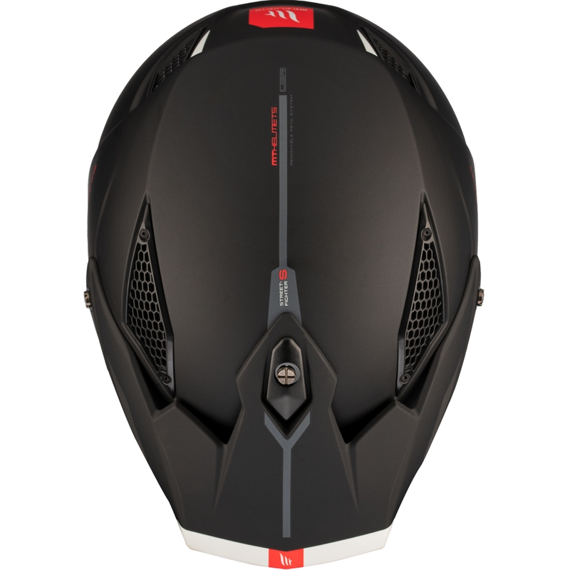 MT Streetfighter SV S Solid A1 atvērtā sejas ķivere ar masku melna matēta
