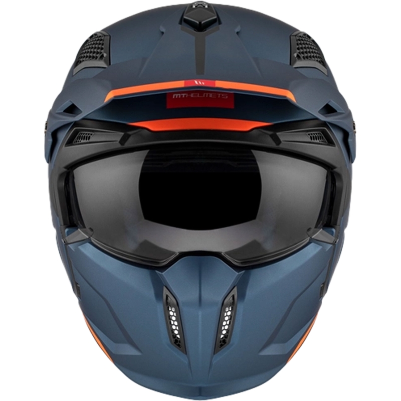 Atvērtā ķivere ar masku MT Streetfighter SV S Solid A7 matēti zila