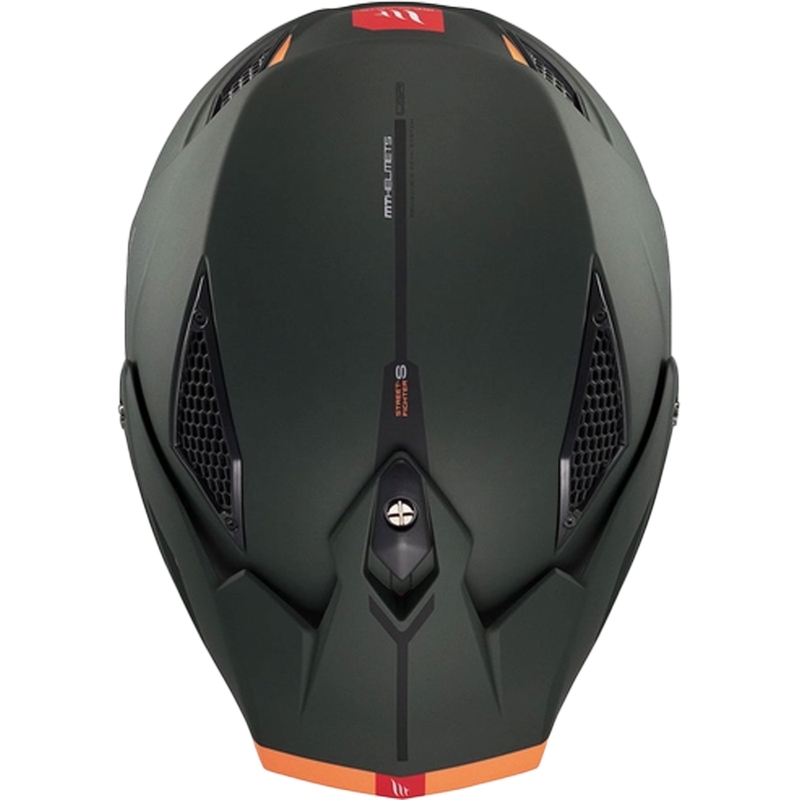 Atvērtā ķivere ar masku MT Streetfighter SV S Solid A6 matēti zaļa