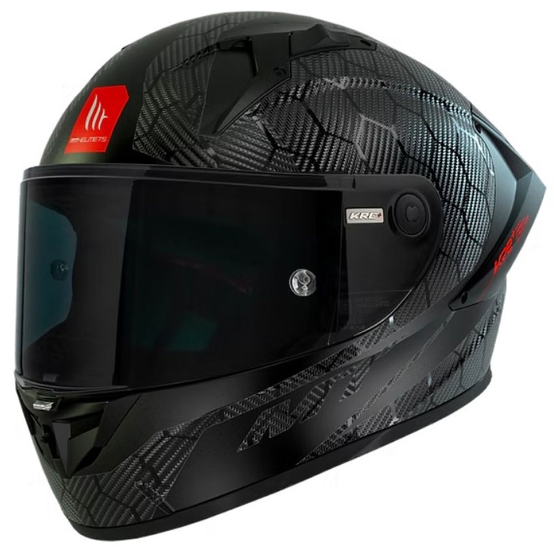 MT KRE+ Carbon Solid A11 Integrētā motocikla ķivere melns spīdums