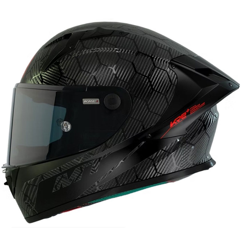 MT KRE+ Carbon Solid A11 Integrētā motocikla ķivere melns spīdums