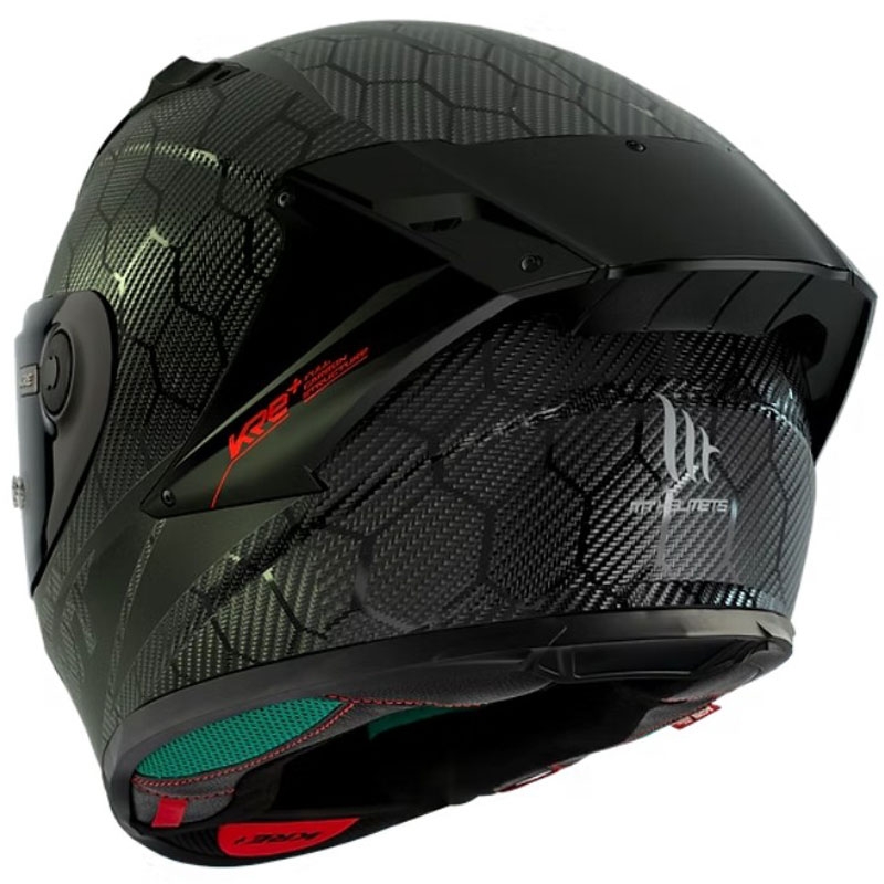 MT KRE+ Carbon Solid A11 Integrētā motocikla ķivere melns spīdums
