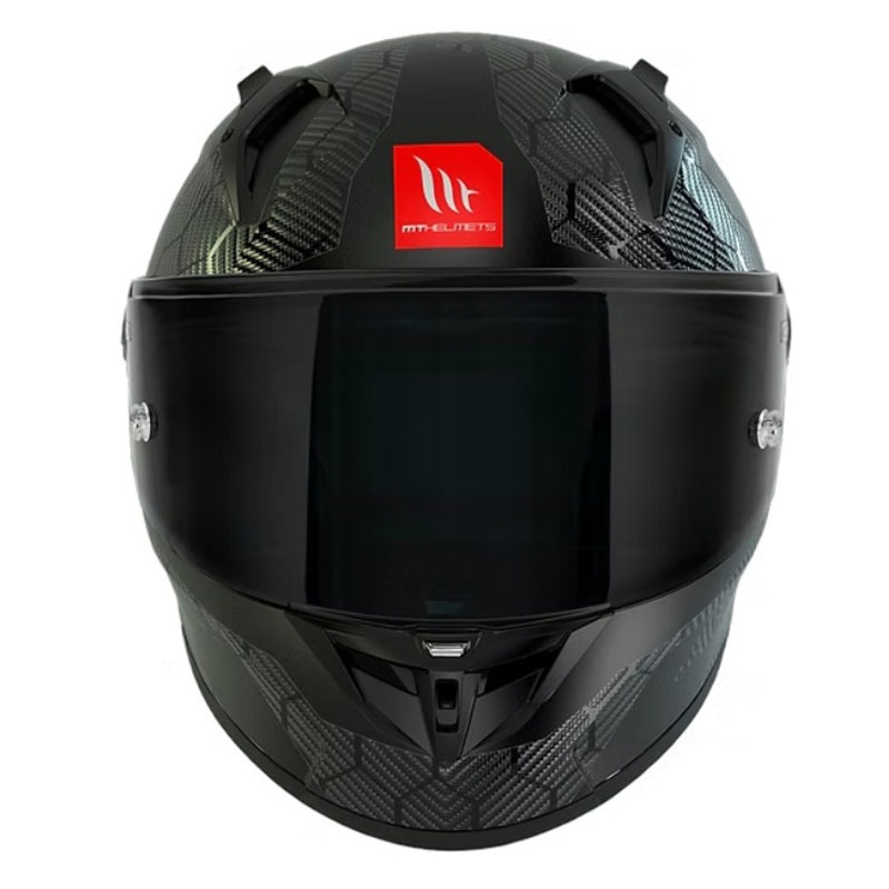 MT KRE+ Carbon Solid A11 Integrētā motocikla ķivere melns spīdums