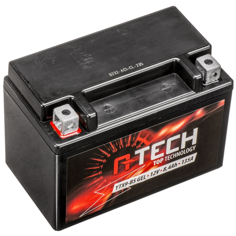 Gēla akumulators A-TECH 12V, YTX9-BS, 8Ah, 135A, bez apkopes