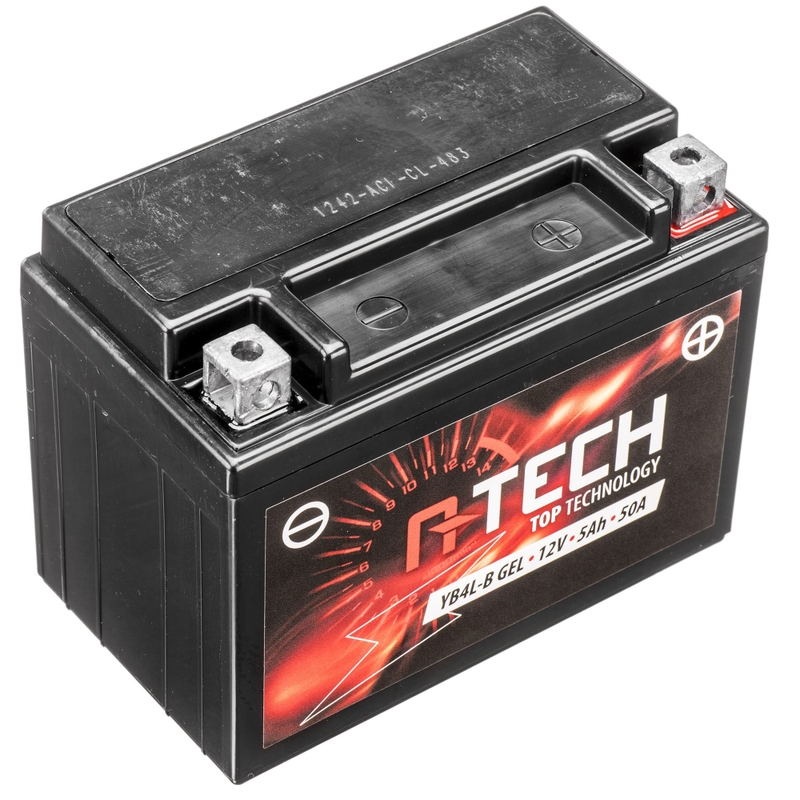 Gēla akumulators A-TECH 12V, YB4L-B, 5Ah, 50A, bez apkopes