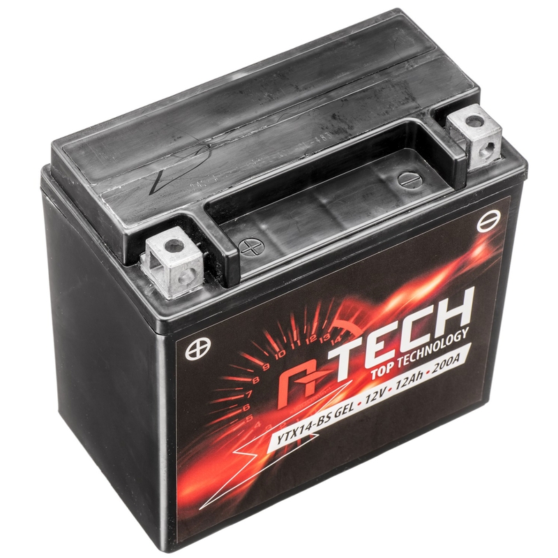 Gēla akumulators A-TECH 12V, YTX14-BS, 12Ah, 200A, bez apkopes