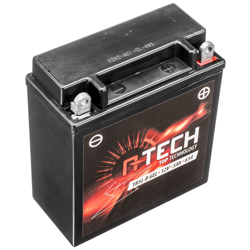 Gēla akumulators A-TECH 12V, YB5L-B, 5Ah, 65A, bez apkopes