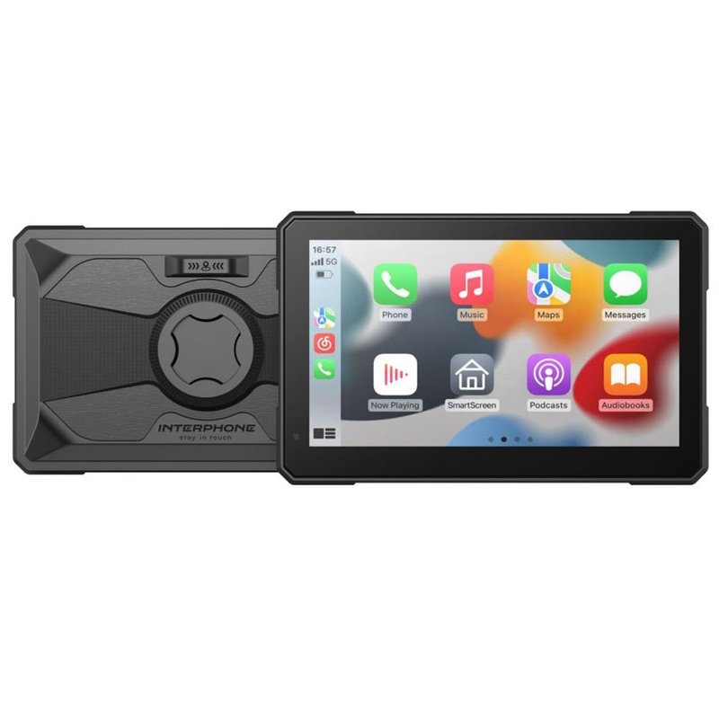 Interphone SYNC70 ESSENTIAL Apple CarPlay un Android Auto displejs motocikliem
