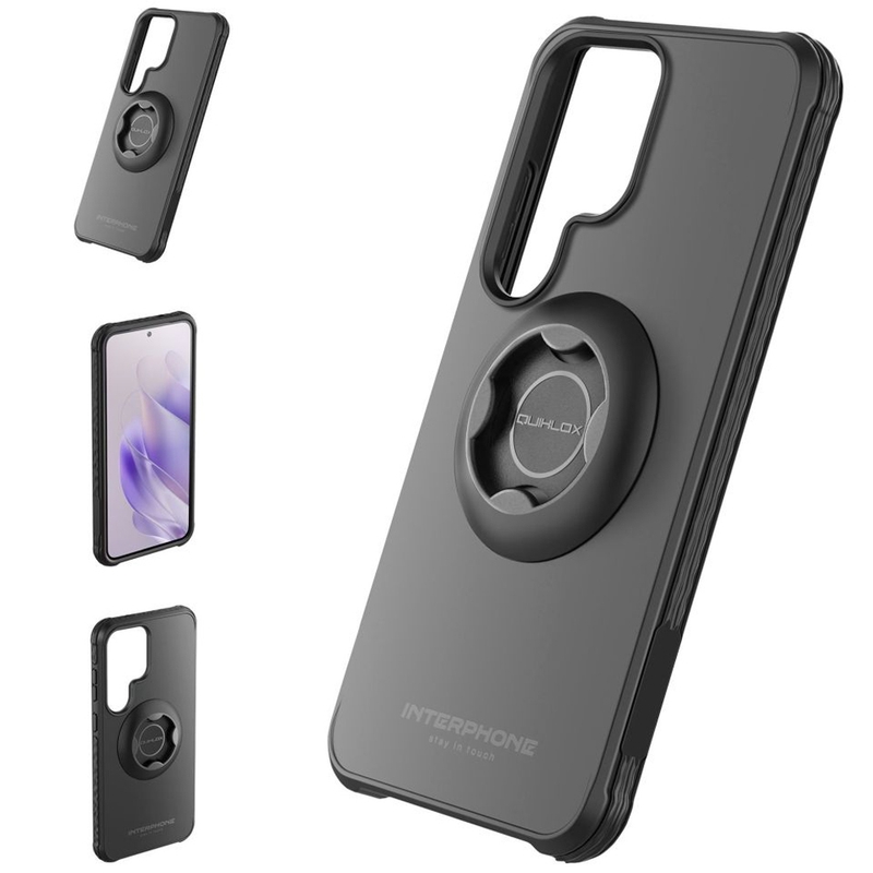 Aizsargvāciņš Interphone QUIKLOX Tetraforce priekš Samsung Galaxy S25 Ultra melns