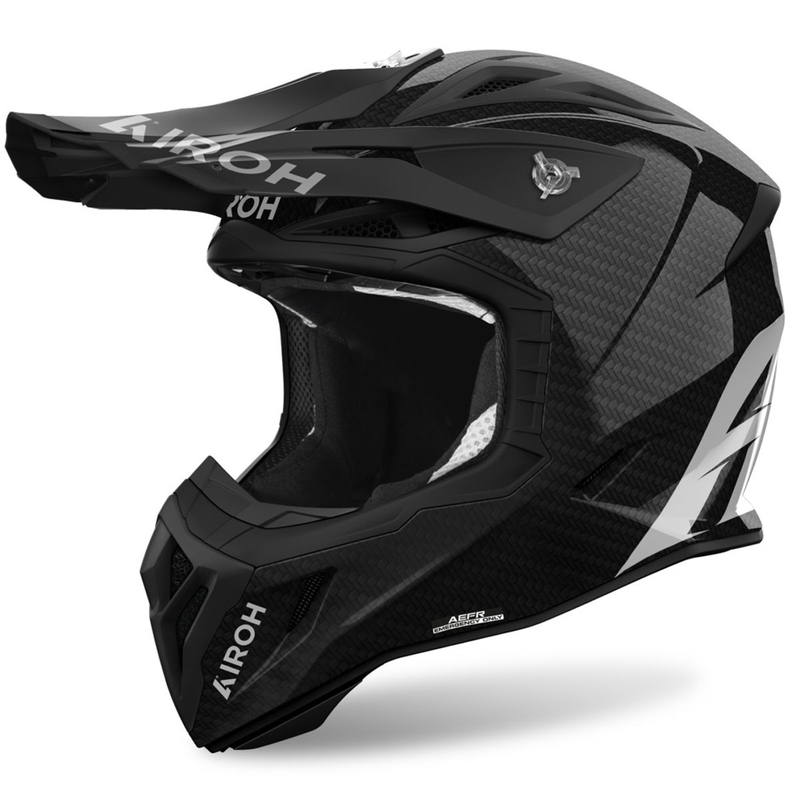 Motokrosa ķivere Airoh Aviator ACE 2 Carbon melna spīdīga