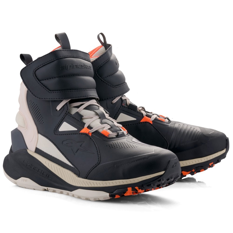 Alpinestars Speedstreet melni-mandeļpapardes-oranža motocikla zābaki