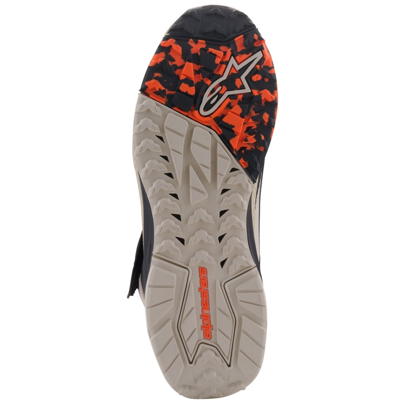 Alpinestars Speedstreet melni-mandeļpapardes-oranža motocikla zābaki