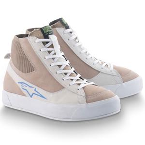 Alpinestars Stella Stated Podium Sieviešu motociklu zābaki Balti un gaiši pelēki