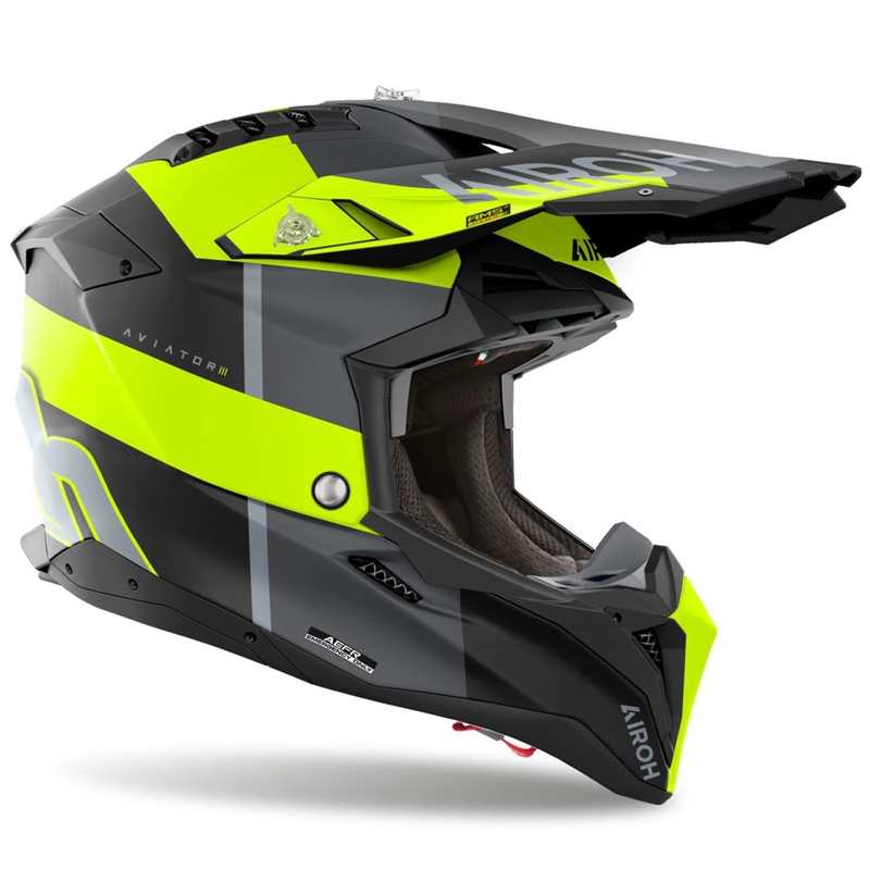 Motokrosa ķivere Airoh Aviator 3 Monarch matēti dzeltena