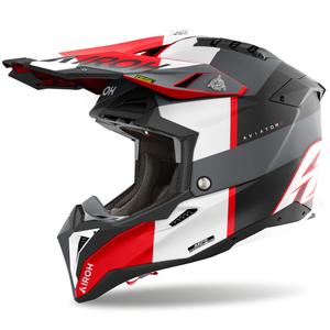 Motokrosa ķivere Airoh Aviator 3 Monarch pelēk-arkana matēta