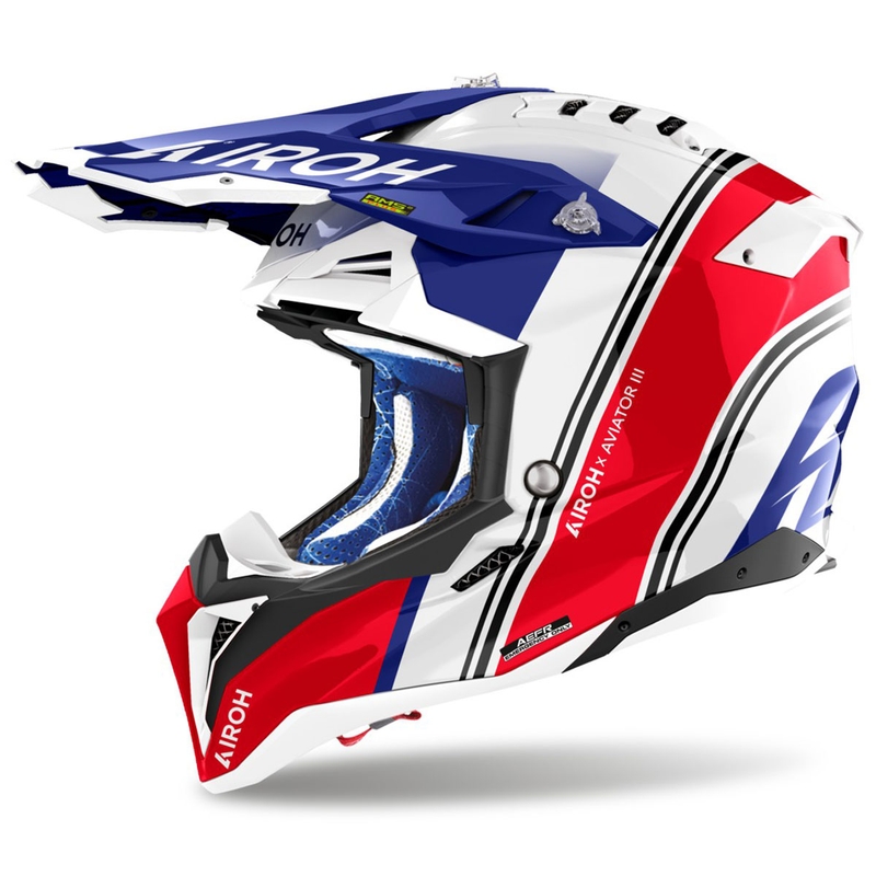 Motokrosa ķivere Airoh Aviator 3 Hima sarkana spīdīga