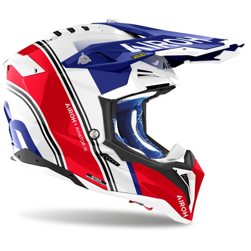 Motokrosa ķivere Airoh Aviator 3 Hima sarkana spīdīga