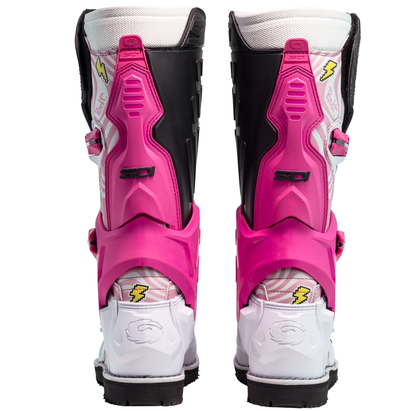 SiDi Crossair HD End BB001 rozā un balti motocikla zābaki