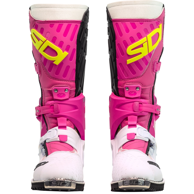 SiDi Crossair HD End BB001 rozā un balti motocikla zābaki
