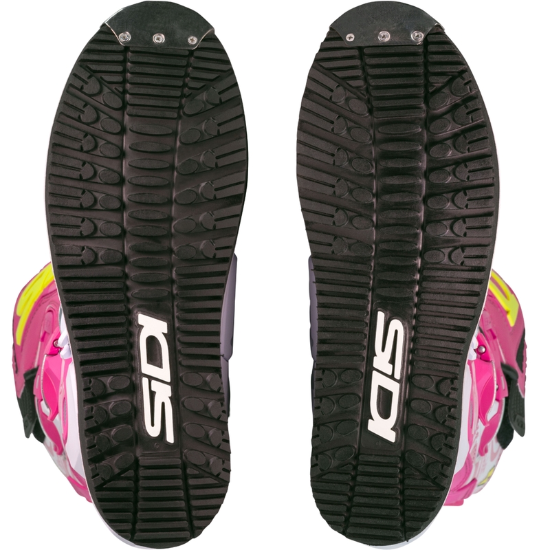 SiDi Crossair HD End BB001 rozā un balti motocikla zābaki