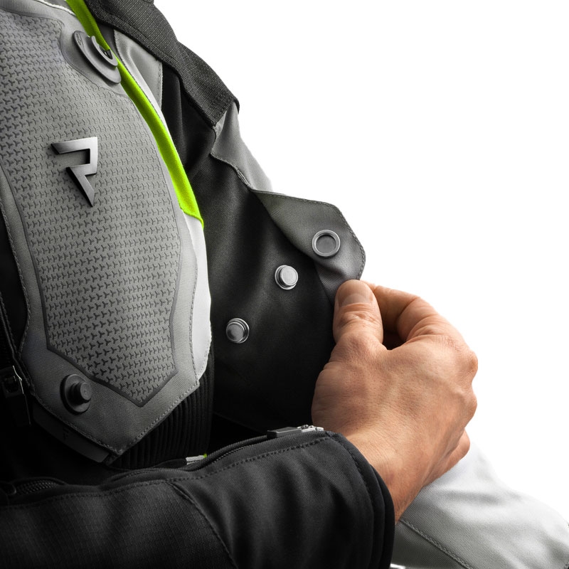 Rebelhorn Borg II melns-pelēks-fluo dzeltens motocikla jaka