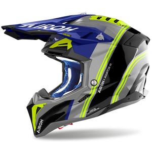 Motokrosa ķivere Airoh Aviator 3 Hima blue glossy