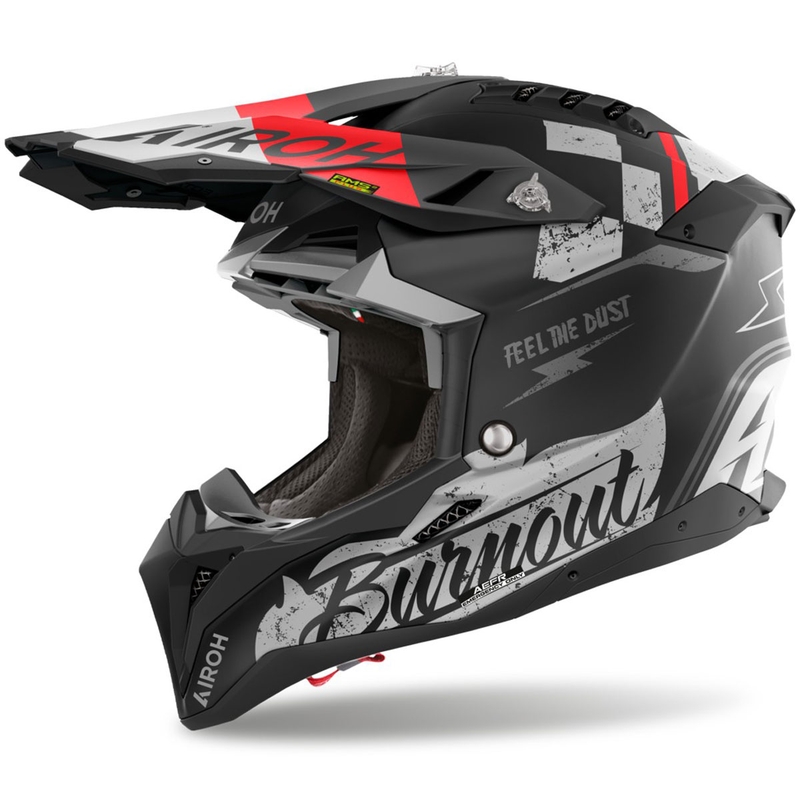 Motokrosa ķivere Airoh Aviator 3 Burnout melna matēta
