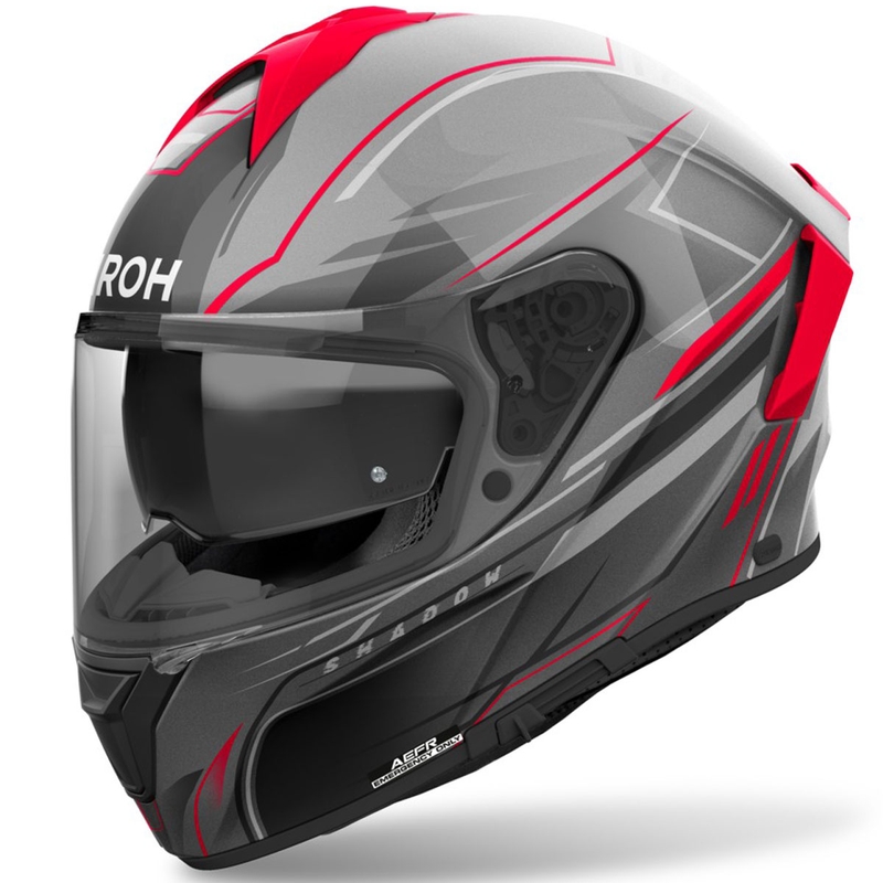 Integrēta motociklu ķivere Airoh SPARK 2 Shadow spīdīgi sarkana