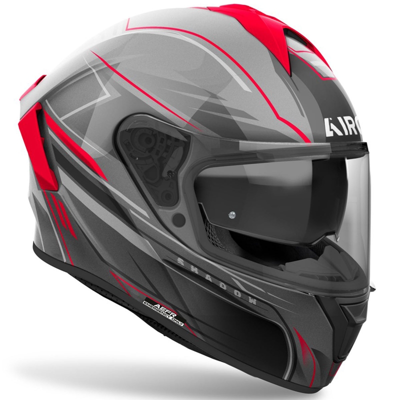 Integrēta motociklu ķivere Airoh SPARK 2 Shadow spīdīgi sarkana