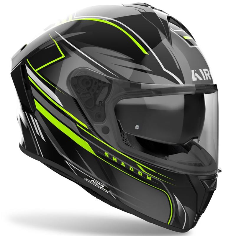 Integrēta motociklu ķivere Airoh SPARK 2 Shadow spīdīgi dzeltena