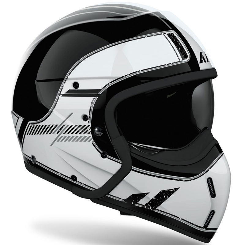 Modulārā motociklu ķivere Airoh J110 Raster Gloss White