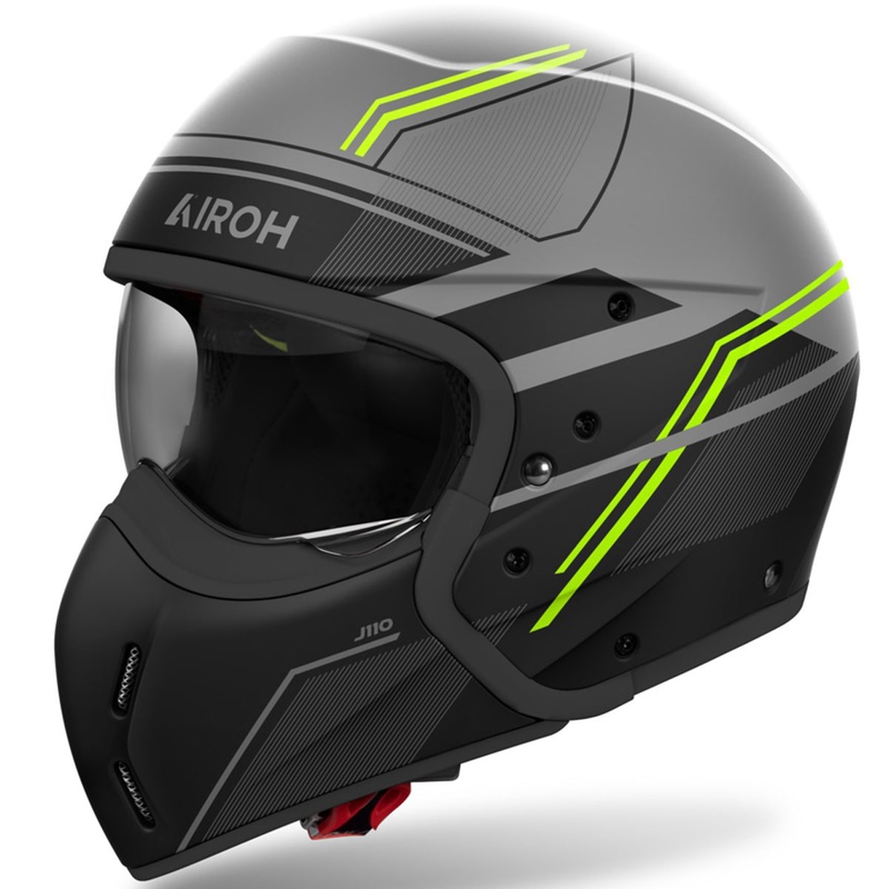 Modulārā motociklu ķivere Airoh J110 Slim Matte Yellow
