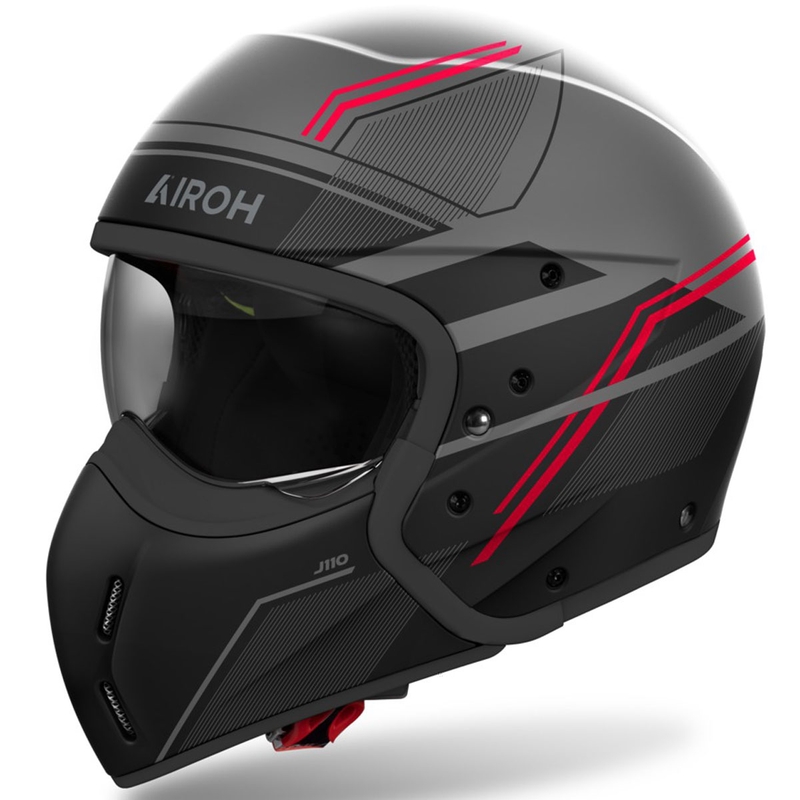 Modulārā motociklu ķivere Airoh J110 Slim Matte Red