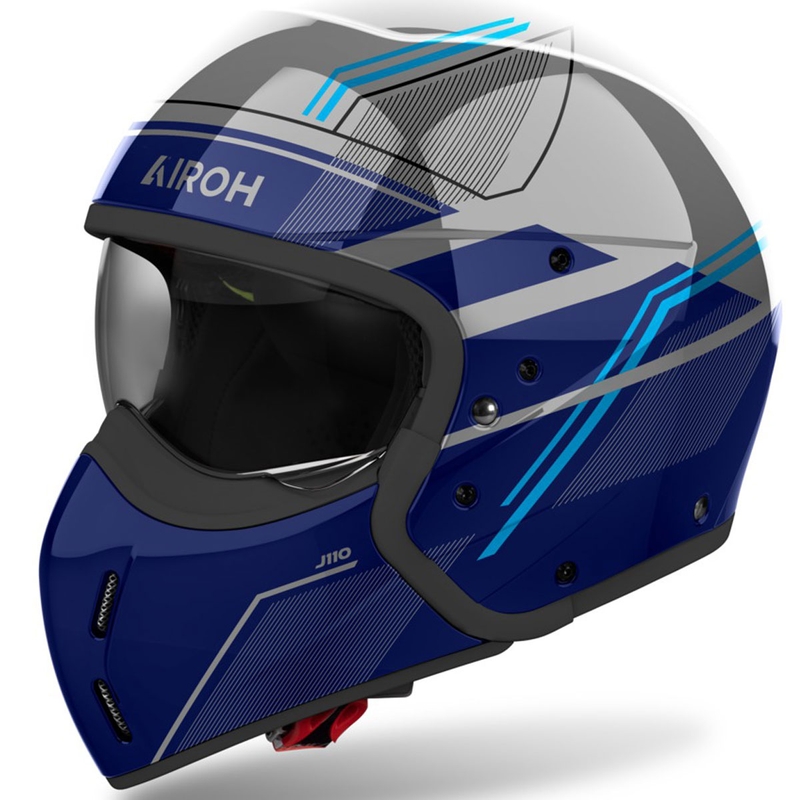 Modulārā motociklu ķivere Airoh J110 Slim Glossy Blue
