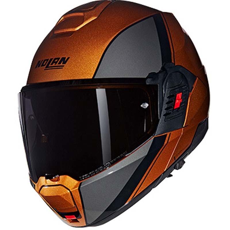 Flip-up motociklu ķivere Nolan N120-1 Verniciatura Speciale N-COM 342 okr-melna