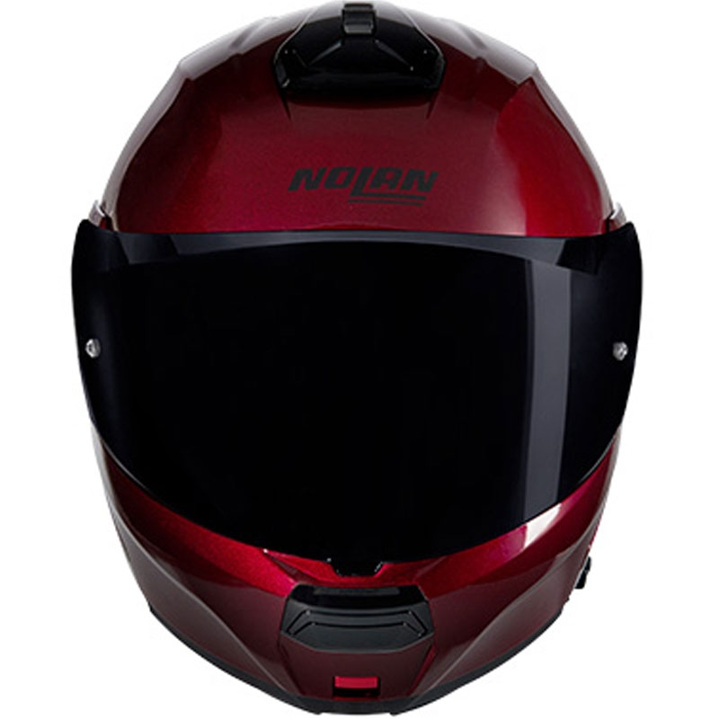 Atverama motocikla ķivere Nolan N100-6 Verniciatura Speciale N-COM 341 sarkana-melna