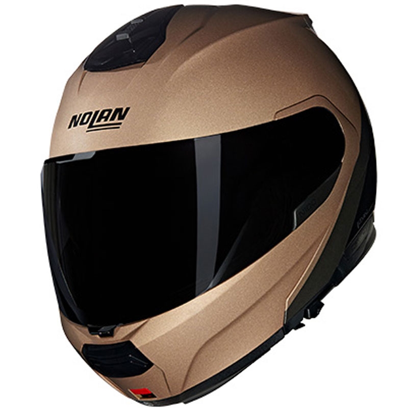 Atverama motocikla ķivere Nolan N100-6 Verniciatura Speciale N-COM 341 smilšu-melna