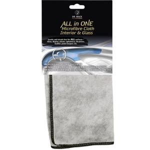 Dr. Wack All in One mikrošķiedras lupatiņa stiklam un interjeram pelēka krāsā