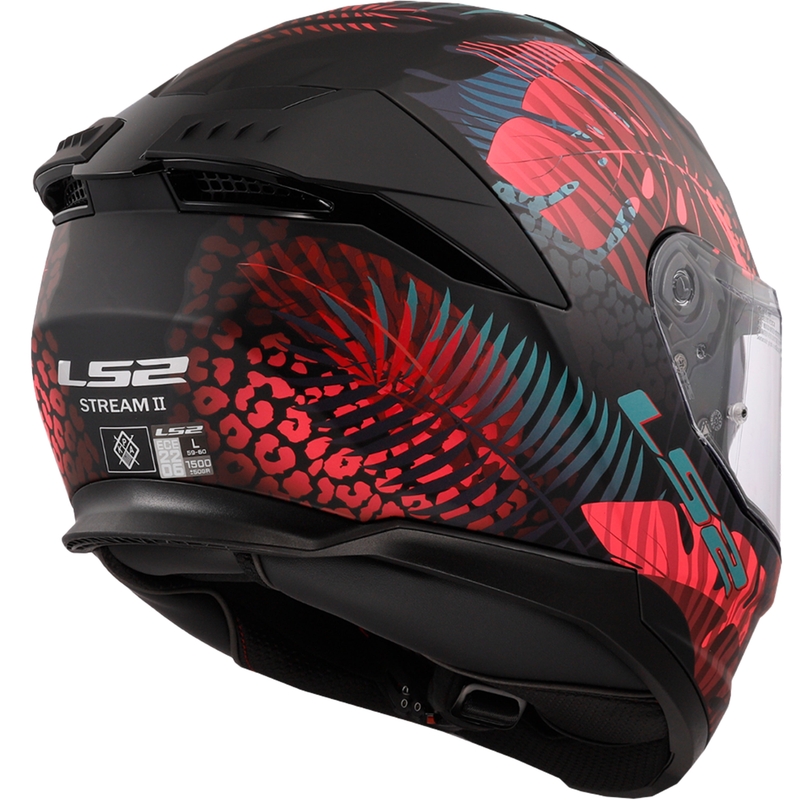 LS2 FF808 Stream II Jungle Black-Pink-Blue Integrālā motociklu ķivere