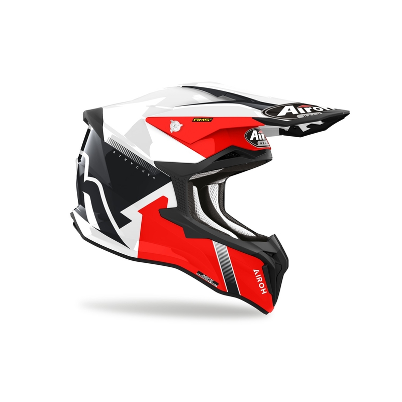 Motokrosa ķivere Airoh Strycker Blazer sarkana - kvalitāte II - II. kvalitāte