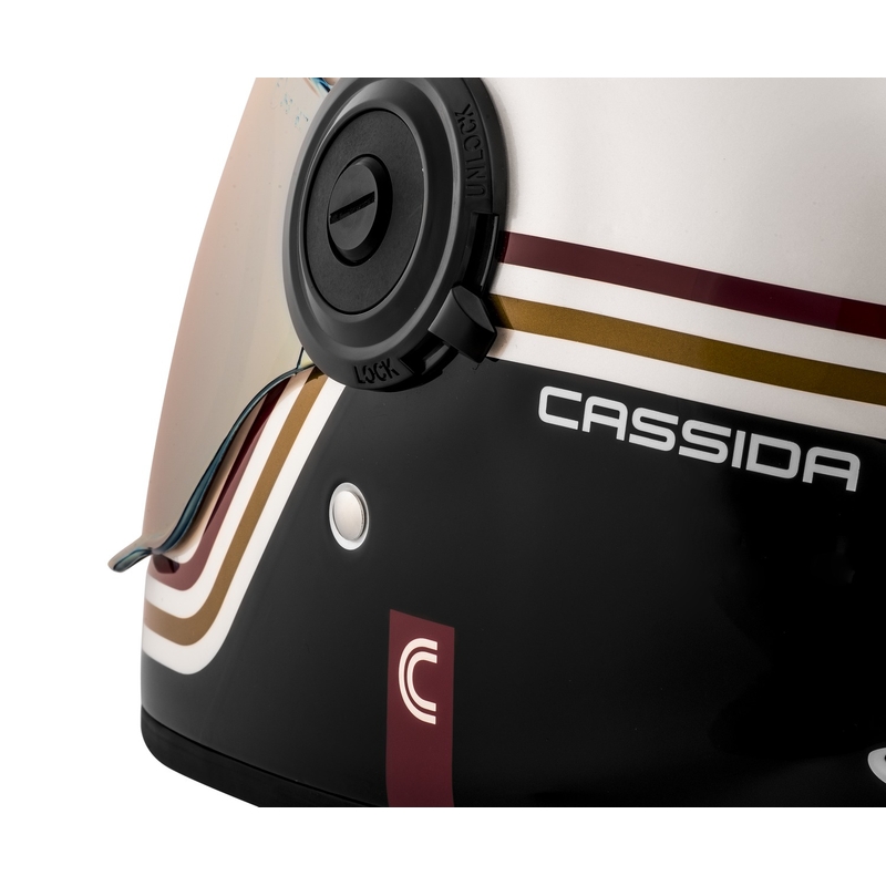 Integrālā motociklista ķivere Cassida Fibre Super Hooligan melnā-zaļā krāsā - II klase