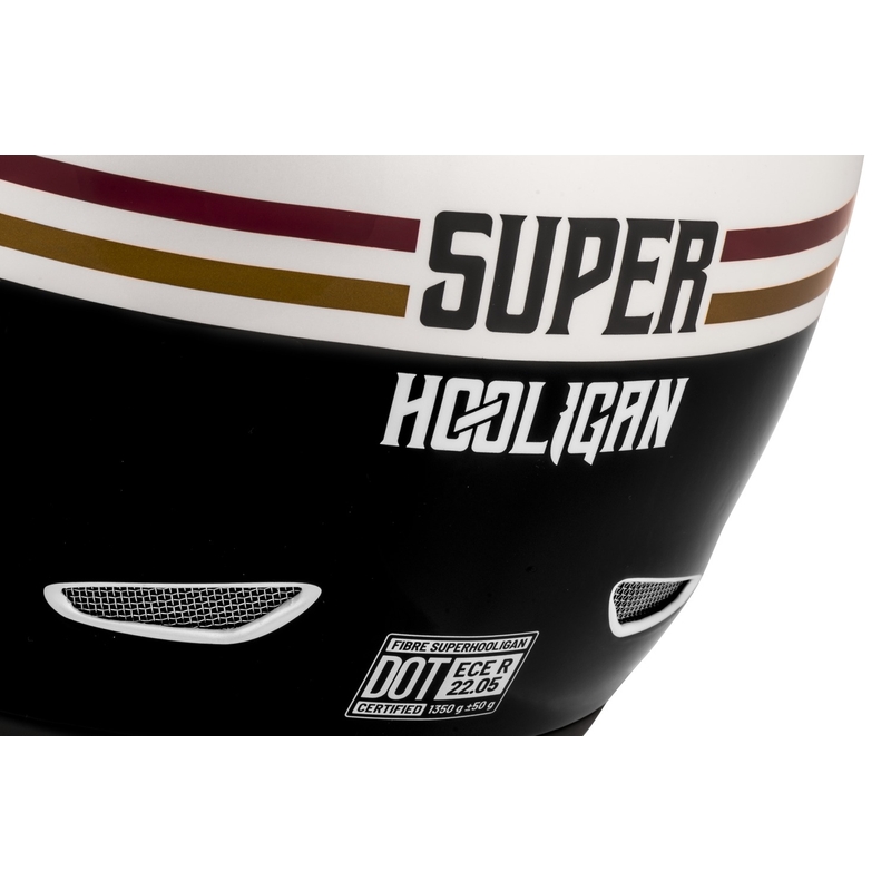 Integrālā motociklista ķivere Cassida Fibre Super Hooligan melnā-zaļā krāsā - II klase